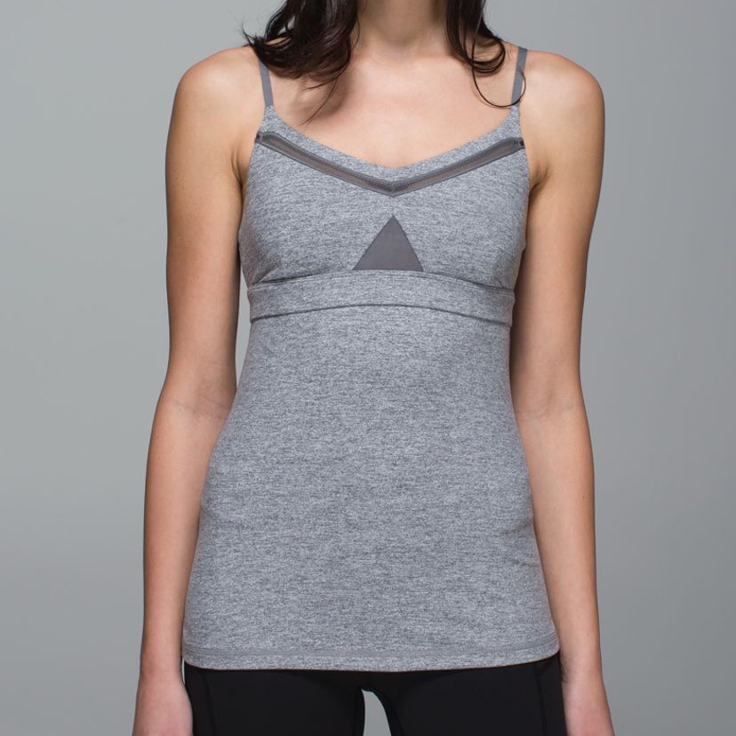 Lululemon Just Breathe Bra Tank, Heathered Slate
